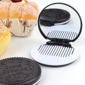 손거울체크 빗 거울 헤어거울