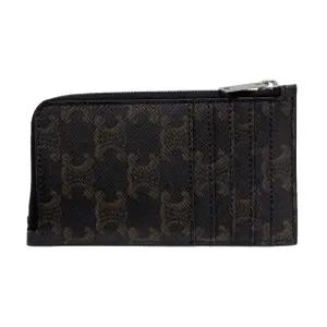 [명품] 26SS 트리옹프 캔버스 롱 지퍼 카드 지갑 블랙 L104N3I56 38SI