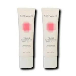 셀퓨전씨 토닝 썬스크린 100 톤업 선크림 50ml 2개