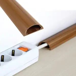 전선정리 몰딩 1mx40mm 1개 타원 우드