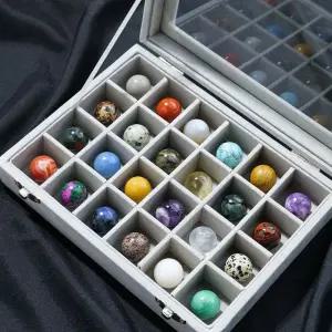 원석표본키트 천연석 진열대 수집 결정 장식품 과학교구 광물세트 암석보관함 광석 교육용