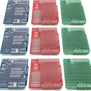 아두이노 우노 R3 확장 프로토타이핑 PCB 보드와 호환되는 일렉트로쿠키 쉴드 키트 3종 9팩