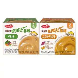 베베스트 처음에 떠먹는 퓨레 야채+고구마단호박 유기농 자연재료 건강한 간식 Puree