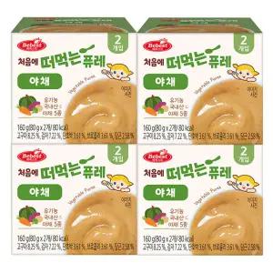 베베스트 처음에 떠먹는 퓨레 야채 80g 8개 유기농 자연재료 건강한 간식 Puree