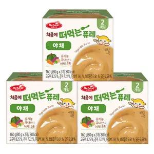 베베스트 처음에 떠먹는 퓨레 야채 80g 6개 유기농 자연재료 건강한 간식 Puree