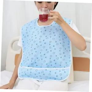 실버 간편 턱받이 일상용 성인용 주머니 식사용 노인 방수