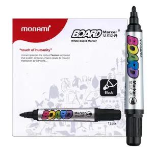 모나미 보드마카 블랙 12개 1P 화이트보드 칠판 마커 보드마카단색