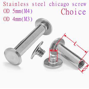 10PCS 스테인레스 스틸 바인딩 시카고 나사 메뉴 스터드 데스크 DIY 앨범 사진 리벳