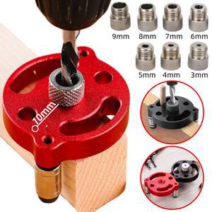 10MM 목공 셀프 다웰 가이드 직선 지그 목재 로케이터 휴대용 구멍 드릴 패널