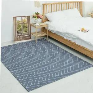 방수러그 TBZ 시어서커 러그 헤링본 그레이 원형 150x