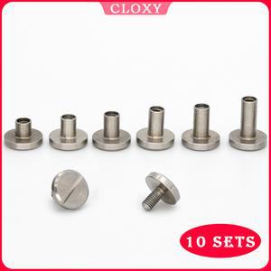 10 세트 스테인레스 스틸 바인딩 시카고 앨범 나사 공예 스터드 리벳 메뉴 가죽 사진