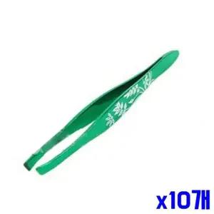 [골드스마일]bns 플라워 패턴 미끄럼방지 족집게 x10개