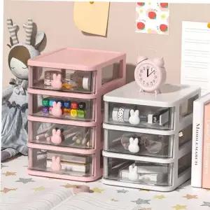 서류 TBZ 일체형3단토끼화장품수납함 미니서랍 책상 서랍 수납