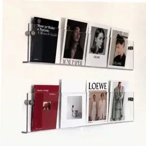 북선반 벽걸이 선반 인테리어 투명 세련된 디자인 깔끔한 수납 공간 60cm