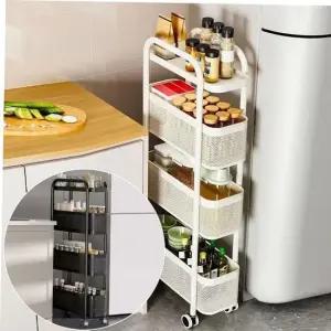 선반 이동식 주방 트롤리 욕실 욕실선반 코너 정리 틈새 수납장