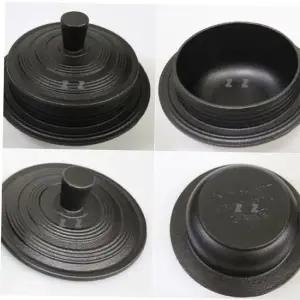 식당용밥솥 통주물 가마솥 인덕션 무쇠 냄비 12CM