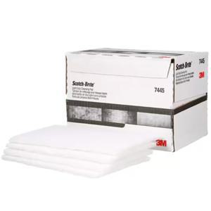 [미국배송] 스카치 브라이트 7445 라이트 클렌징 핸드 패드 6인치 X 9인치 흰색 초미세 연마재 20개의 패드/박스 섬세한 청소 및 마감 작업을 위한 비스크래치 패드