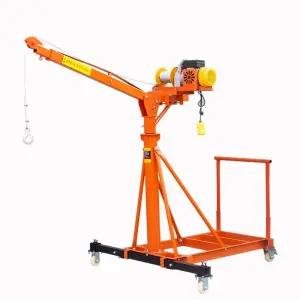 수동윈치 소형 이동식 기중기 바퀴 접이식 전동 윈치 크레인
