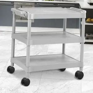 [골드스마일]레스토랑 이동식 서빙 카트 병원 3단 이동식 카트 업소용 주방