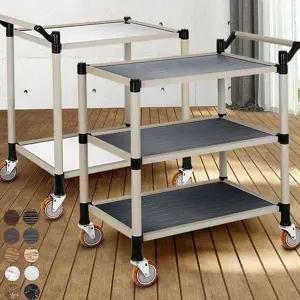 [골드스마일]업소용 서빙 카트 이동식 주방 카트 스텐 식당 원목