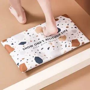 [골드스마일]디자인 규조토 발 매트 논슬립 욕실 발 매트 빨아쓰는 화장실