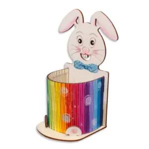 색칠하고 조립하는 목각 토끼 연필꽂이10P 만들기놀이 겨울방학