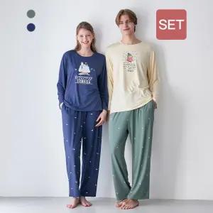 [애니바디]공용 피치기모 9부 라운지 세트-스누피 ANLA25W91 ecj