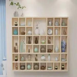 대형 컵진열장 장식장 머그컵 서랍 그리드 찻잔 엔틱 진열장