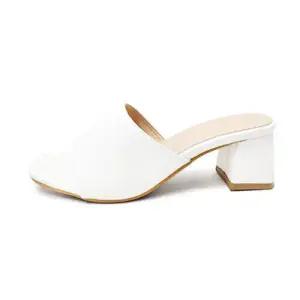 [세자매]베이직한스타일 여성오픈토 뮬 6cm 키높이 통굽샌들