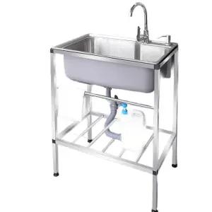 간이 개수대 스테인리스 발코니 조립식 이동식 간이싱크대 대형 스테인레스 카페 농막 미니