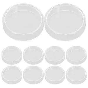 10개 60mm 붕규산 유리 페트리 접시 실험실 배양 접시 재사용 가능한 미생물 세포 성장 유리 페트리
