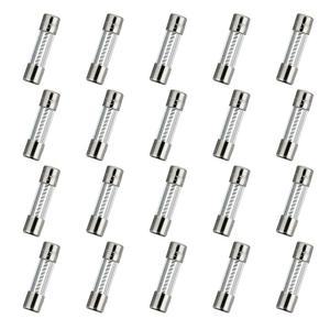 [미국배송] HUAREW T6.3AL250V 20개 5X20MM 슬로우 블로우 글래스 퓨즈 6.3A 250V 0.2 X 0.78인치 시간 지연