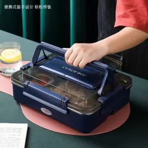 스텐 전기 도시락 휴대용 식판 보온 찬합 학생 가열 직장인 온열 도시락통