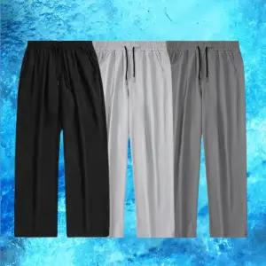 여름 남성 시원한 편한 와이드팬츠 밴딩 슬랙스 여름 쿨링바지 쿨바지 와이드바지 슬랙스바지 찰랑바지