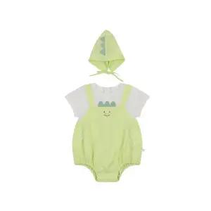 [롯데백화점]아가방 빅토공룡반팔바디수트(모자)(LIME)01T327910