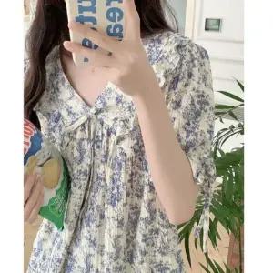 미니 캐주얼 MN 커플 잠옷세트 플라워 리본 프렌치 스타일 잠옷 세트 인기5