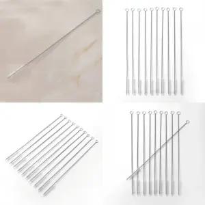 스테인리스 빨대 세척솔 10p세트 29cm 빨대솔 실리콘빨대솔 빨대청소