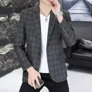 코아픽샵 주력 체크 정장 재킷 코트 키작남 데일리 춘추 남성 캐주얼 오피스룩 꾹3