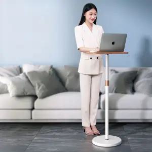 높낮이 조절 책상 컴퓨터책상 사이드 인용 입식 45x28cm 컬러 랙 서는 우드 스