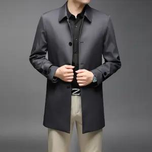 토르 남성용 롱 하프 캐주얼 중장기 카라 코트 슬리브 트렌치 오버사이즈 터틀넥 사이즈 봄가을 긴팔 오버