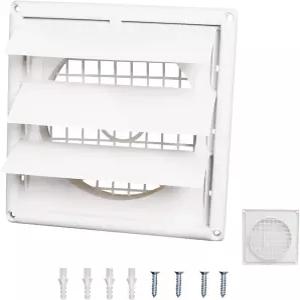 루버 플랩과 내장된 버드 가드가 있는 스웨스 4인치 외부 건조기 통풍구 커버 욕실 또는 세탁용 방풍 배기