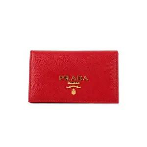 [명품] 사피아노 메탈로고 플랩 여성 카드지갑 레드 1MC122 QWA F068Z