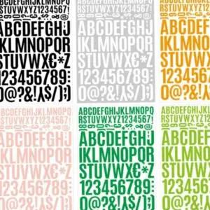 숫자 레터링 시트지 다채로운 이니셜 대형 알파벳 레터링 시트지 방수 네임스티커 인테리어 다이어리