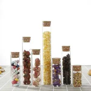 호환  코르크 마개가 있는 실험실 유리 시험관 코르크 스토퍼 병 대용량 유리 항아리 15 20 25 30 35 40 50