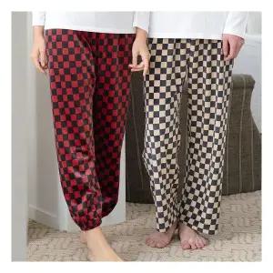 토토와모모 수면 바지 커플 겨울 울트라밍크 파자마 남성 여성 극세사 PJ체스 837496