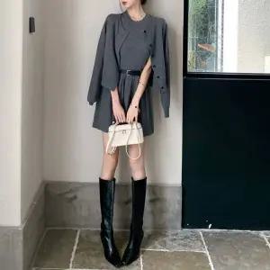 가을원피스 니트 투피스세트 플리츠원피스 니트원피스 벨트1189550