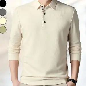 긴 팔 티셔츠 데일리 피케이 무지 남성 긴 팔 카라 티 캐주얼