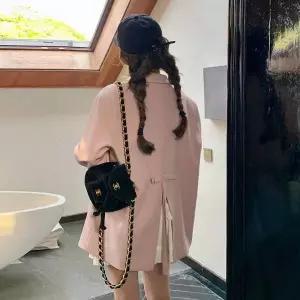 여사친 롱 정장 재킷 슬림핏 봄가을 싱글 터틀넥 뒤 트임 스몰 코트 DUCHI1