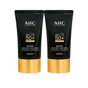 AHC [점보용량] 마스터즈 아쿠아 리치 선크림 60ml 2개