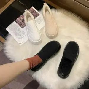 [하프클럽/다잇템]여성 FW 포근한 FUR 누빔 라이닝 슬립온